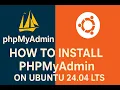 How to install phpmyadmin in ubuntu 24 04