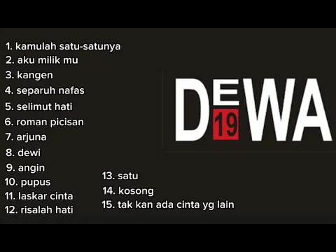 Download MP3 TOP 15 LAGU DEWA 19!!