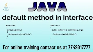 default methods in interface in java main method in interface in java in hindi