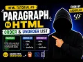 HTML Tutorial Paragraphs Ordered Unordered Lists Code by Abduulah