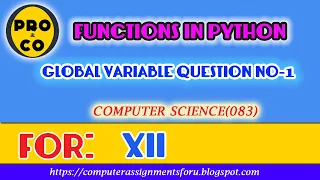 GLOBAL VARIABLE OUTPUT QUESTION