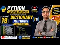 Learn Python Hindi - Dictionary methods and loops