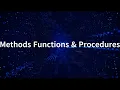 White Belt - Methods Functions and Procedures in All Languages