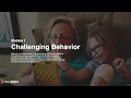 Challenging Behavior Online Modules