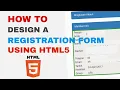 How to create Registration Form by using HTML5 - Class 7 Computer Science