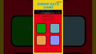 Simon says Game JavaScript mini Project what js JavaScript