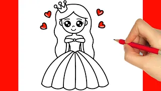 HOW TO DRAW A PRINCESS EASY