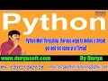 Python MultiThreading Various ways to define a thread get and set name of a Thread