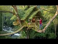 Lagu Building a Treehouse with Fresh Bamboo - Survival in the Tropical Rainforest