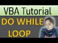 DO WHILE LOOP Loops in Excel VBA VBA LOOPS VBA Tutorial in Hindi