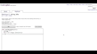 Warmup-2 string - bits Python Tutorial Codingbat com