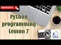 python programming lesson 7