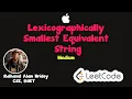 1061 Lexicographically Smallest Equivalent String Java Union Find Leetcode