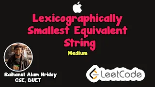 1061 Lexicographically Smallest Equivalent String Java Union Find Leetcode