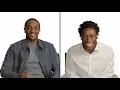 Damson Idris and Anthony Mackie talk about their crushes - Outside the Wire Interview