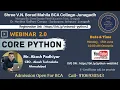 Python Webinar Part 2 - 15-06-2020