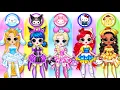 Lagu Disney Princess \u0026 Ladybug Glow Up in Sanrio Fashion: Kuromi, Hello Kitty \u0026 Cinnamoroll