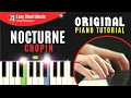Nocturne in E Flat Major Op 9 No 2 - Chopin I Piano Tutorial I Original Sheet Music PDF I SLOW