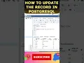 How To Update Record PostgreSQL Database pgAdmin