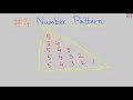 Number Pattern in Java Java Pattern Printing