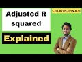 Adjusted R squared explained Adjusted R squared explained with Python example