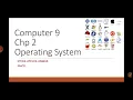 Types of OS Batch Processing Time Sharing Real Time OS