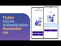 Flutter SQLite LOGIN SIGN UP Remember me 2023 Save Login Session Ep - 2