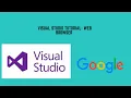 Visual Studio Tutorial-Web Browser