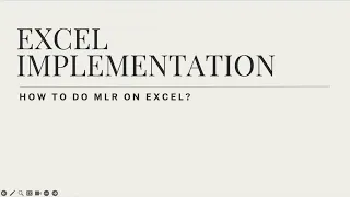 BUSA 2020 - Multiple Linear Regression Excel Implementation and Python Implementation