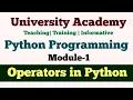 PP5 Operators in Python Arithmetic Comparison Logical Assignment Membership identity Operators