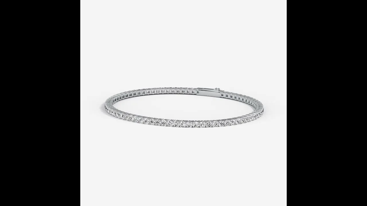 3 CTW Eternity Lab-Grown Diamond Tennis Bracelet in Sterling Silver