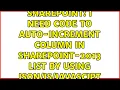 Sharepoint I need code to Auto-increment column in SharePoint-2013 list by using Javascipt