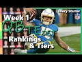 Week 1 - Quarterback Tight End Rankings Tiers DST Fantasy Football