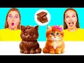 Download Lagu Tantangan Makanan Asli vs Makanan Cokelat | Perang Dapur Lucu BaRaFun Challenge