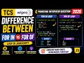 JavaScript loops for in for of array object JavaScript Interview questions TCS Wipro 2026