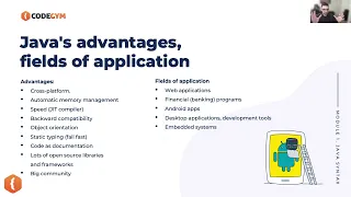 Advantages of Java CodeGym University Course
