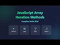 Master JavaScript Array Iteration forEach map filter reduce More