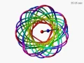 3D Double pendulum top view computer simulation