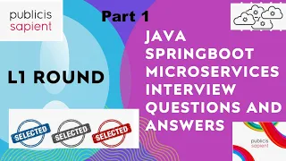 Core Java Java 8 Spring Boot Microservice Interview Questions Publicis Sapient L1 Round