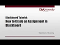 How to Grade an Assignment in Blackboard Grade Center