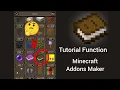 TUTORIAL FUNCTION MINECRAFT ADDONS MAKER
