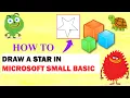 How to Draw a Star in MS Small Basic Turtle Graphics Hello World Kids