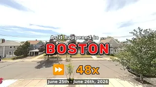Daily Time Lapse of the Boston Weather 180 4k Street Cam June 25th - 26th 2026 48x Beta