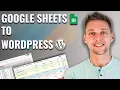 Google Sheet to WordPress Table with Live Sync Tutorial