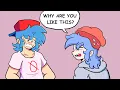 TW Bad Words Boyfriend Breaks Into Soft BF s House FNF Funny Skit
