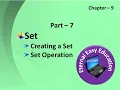 TN 12th computer science chapter - 9 Set Part 7 creating a set set operation