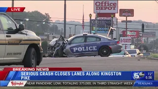 Fatal crash closes lanes along Kingston Pike
