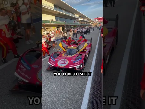 The winning trio reunited in pitlane 🫶 #FerrariHypercar #Ferrari499P #WEC #6HCOTA