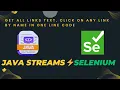 Java 8 stream tutorial with Selenium