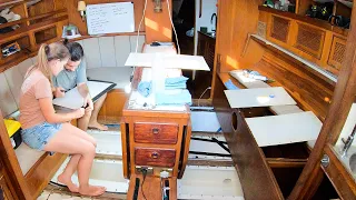 ⛵️The scariest project so far on the refit of our (once) abandoned sailboat!! 😱#158